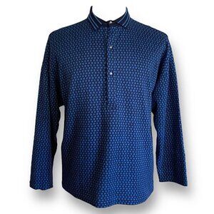 Gianni Versace Mens Vintage 80s Sweater Sz 46 US S Blue Black Check Wool Knit